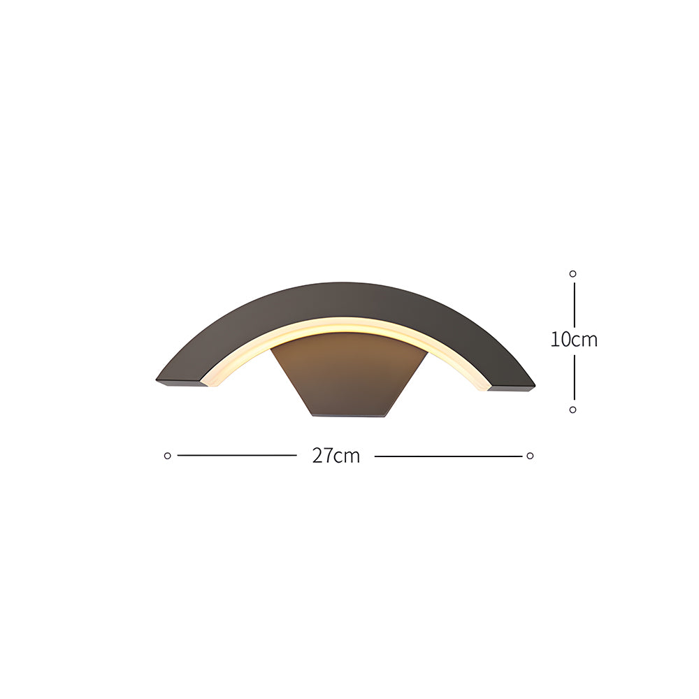 Outdoor Wall Light | IP65 Waterproof Aluminum Fixture with Curved Design
