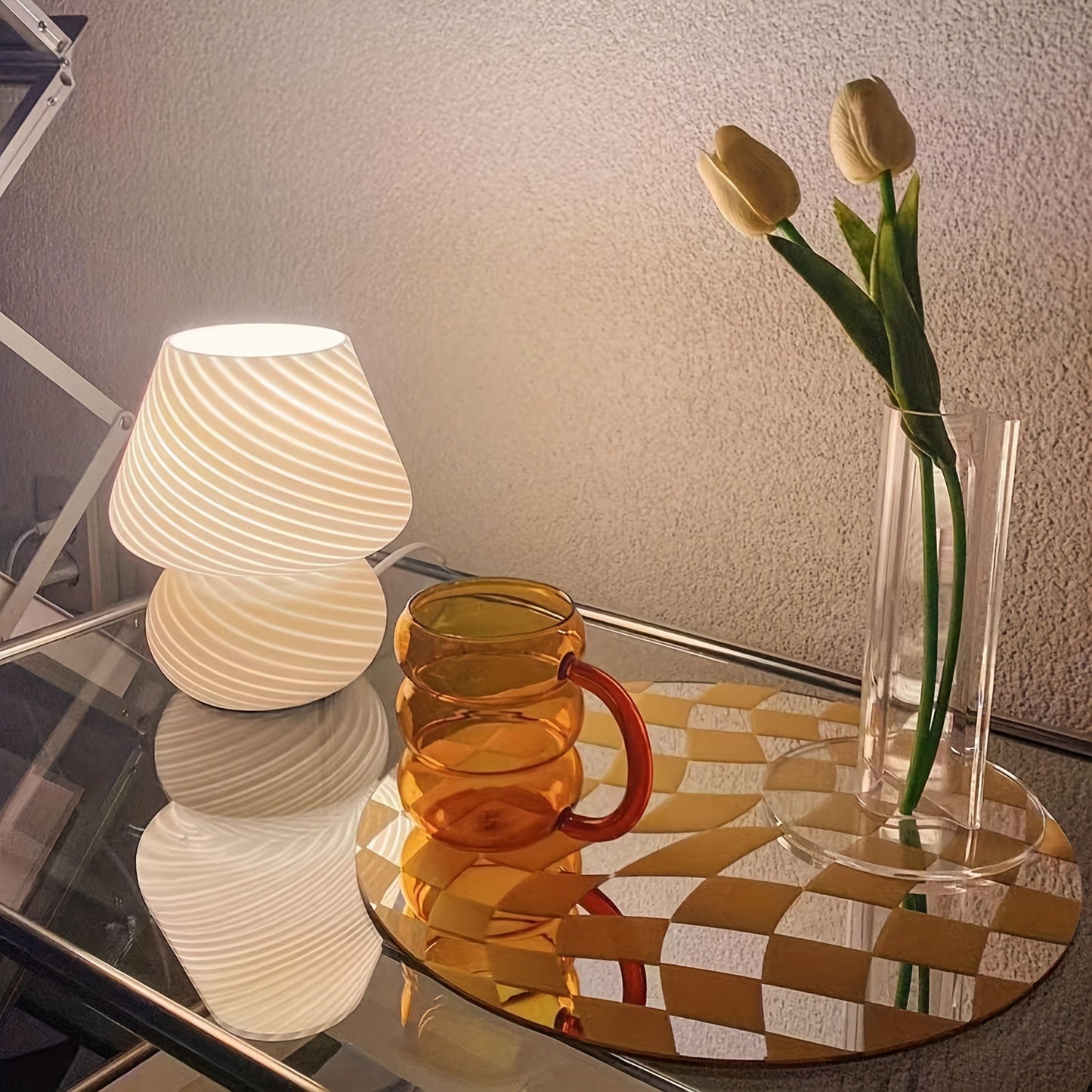 Murano-Style Glass Table Lamp | USB Powered