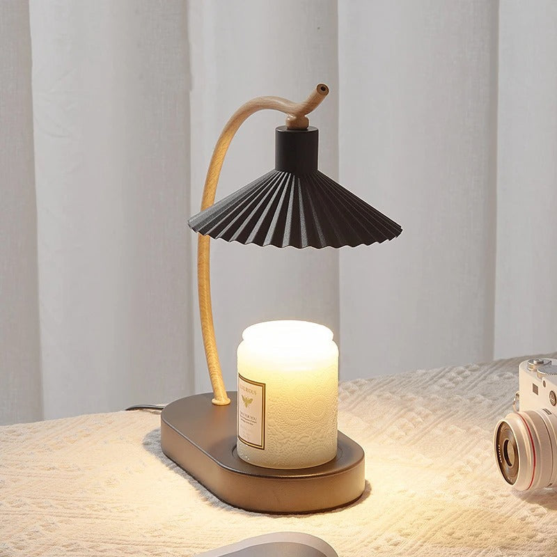 Candle Warmer Lamp | Nordic Design with Metal & Wood