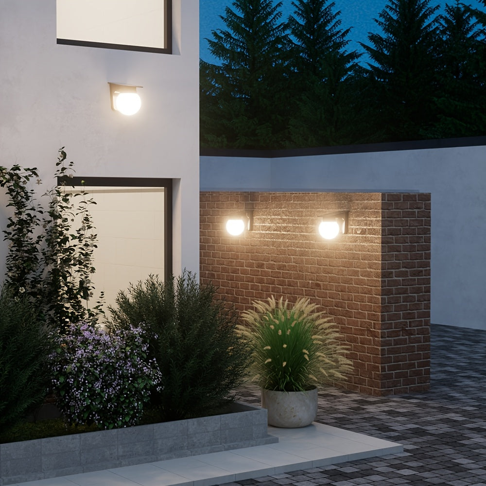 Solar Globe LED Wall Light | IP65 Waterproof, Smart Dusk-to-Dawn Sensor