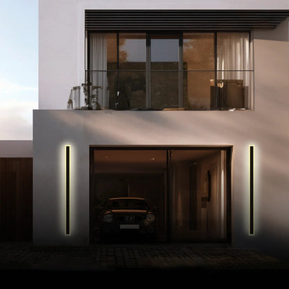 Linear Outdoor Wall Light | IP65 Waterproof LED Bar in Metal and Acrylic | 11.8 to 59 in Hardwired Sconce
