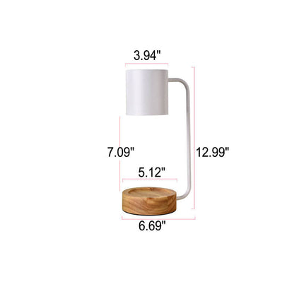 Candle Warmer Lamp | Wooden Base, Japanese Minimalist Design