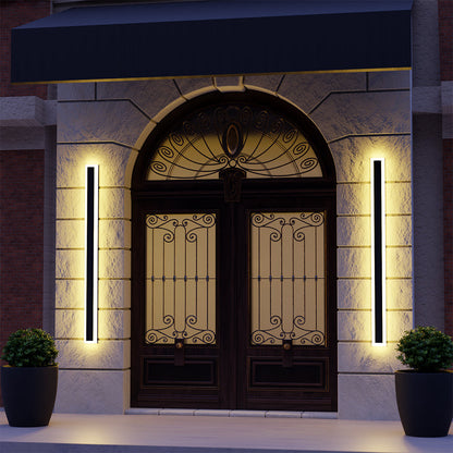 Linear Outdoor Wall Light | IP65 Waterproof LED Bar in Metal and Acrylic | 11.8 to 59 in Hardwired Sconce