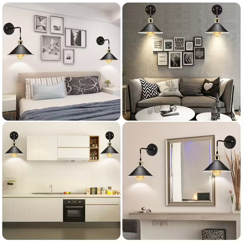 Wall Sconce Light | Industrial Metal Fixture with Oil-Rubbed Finish