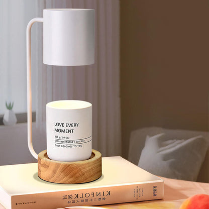 Candle Warmer Lamp | Wooden Base, Japanese Minimalist Design