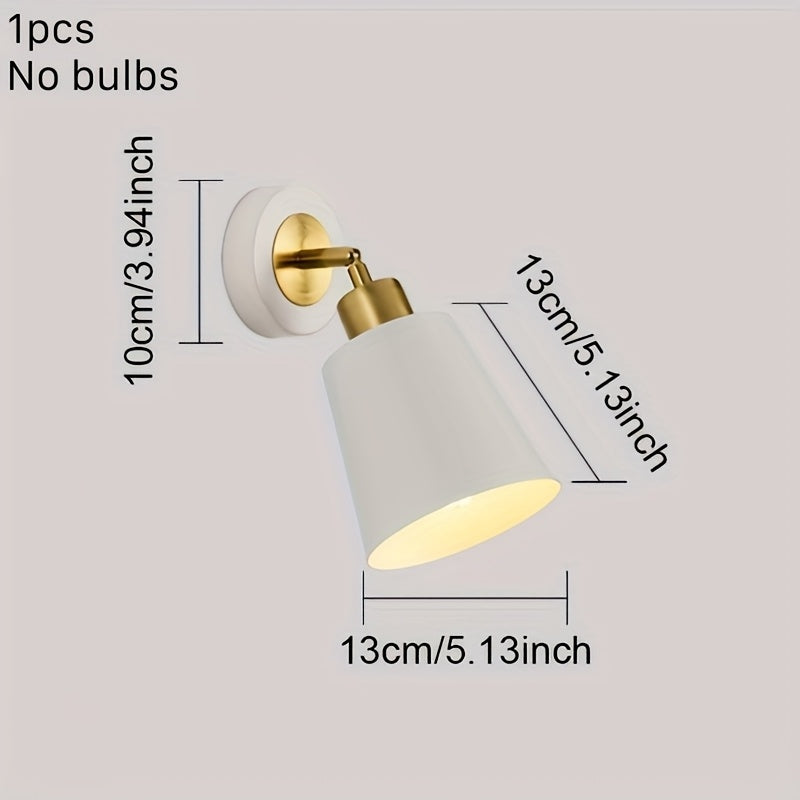 Wall Sconce Light | Matte Black & Gold Metal