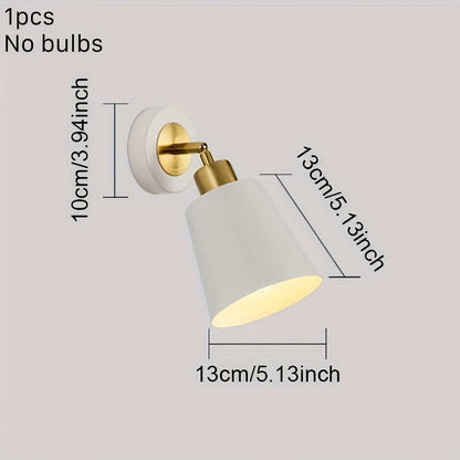Wall Sconce Light | Matte Black & Gold Metal