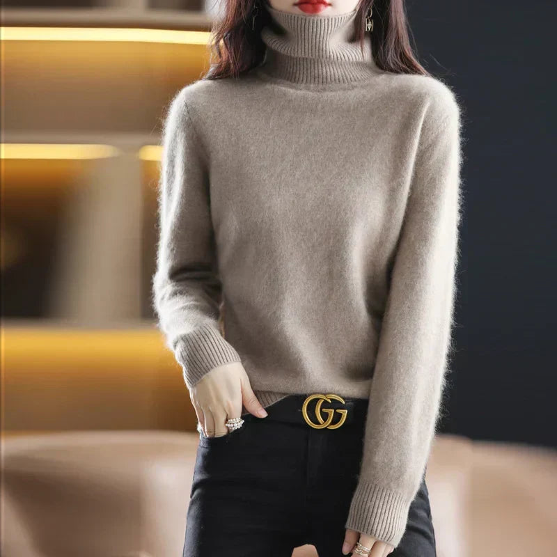 Women's Cashmere Turtleneck Jumper | 100% Cashmere, Fitted Silhouette, Long Sleeves | 16 Colours, XXS to XL