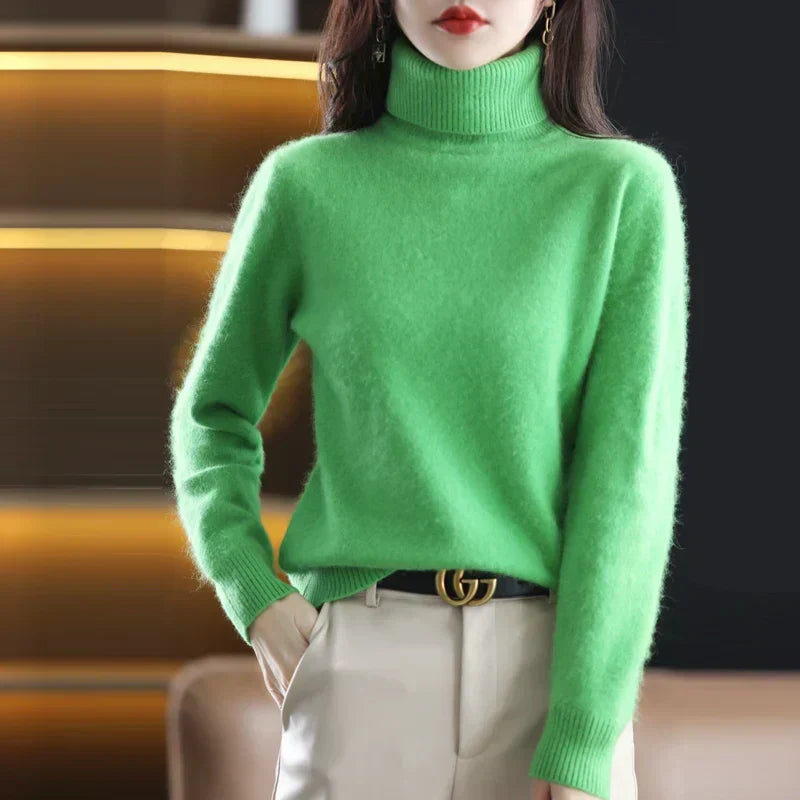 Women's Cashmere Turtleneck Jumper | 100% Cashmere, Fitted Silhouette, Long Sleeves | 16 Colours, XXS to XL