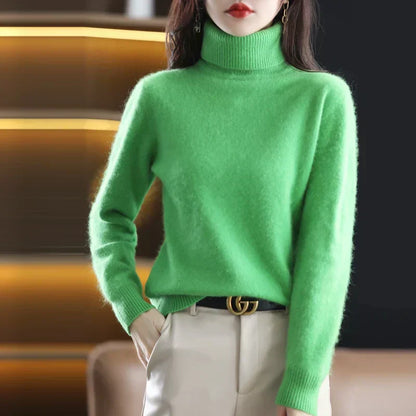 Women's Cashmere Turtleneck Jumper | 100% Cashmere, Fitted Silhouette, Long Sleeves | 16 Colours, XXS to XL