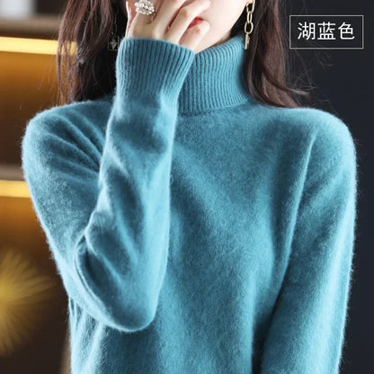 Women's Cashmere Turtleneck Jumper | 100% Cashmere, Fitted Silhouette, Long Sleeves | 16 Colours, XXS to XL