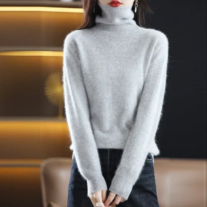 Women's Cashmere Turtleneck Jumper | 100% Cashmere, Fitted Silhouette, Long Sleeves | 16 Colours, XXS to XL