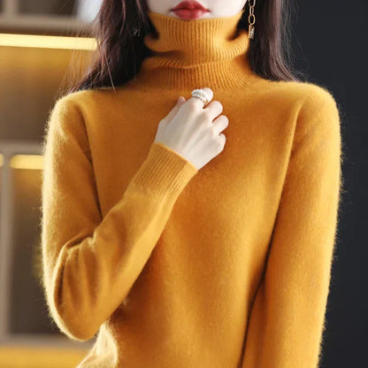 Women's Cashmere Turtleneck Jumper | 100% Cashmere, Fitted Silhouette, Long Sleeves | 16 Colours, XXS to XL