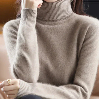 Women's Cashmere Turtleneck Jumper | 100% Cashmere, Fitted Silhouette, Long Sleeves | 16 Colours, XXS to XL