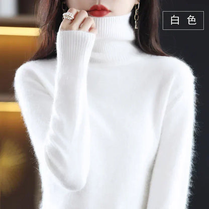 Women's Cashmere Turtleneck Jumper | 100% Cashmere, Fitted Silhouette, Long Sleeves | 16 Colours, XXS to XL