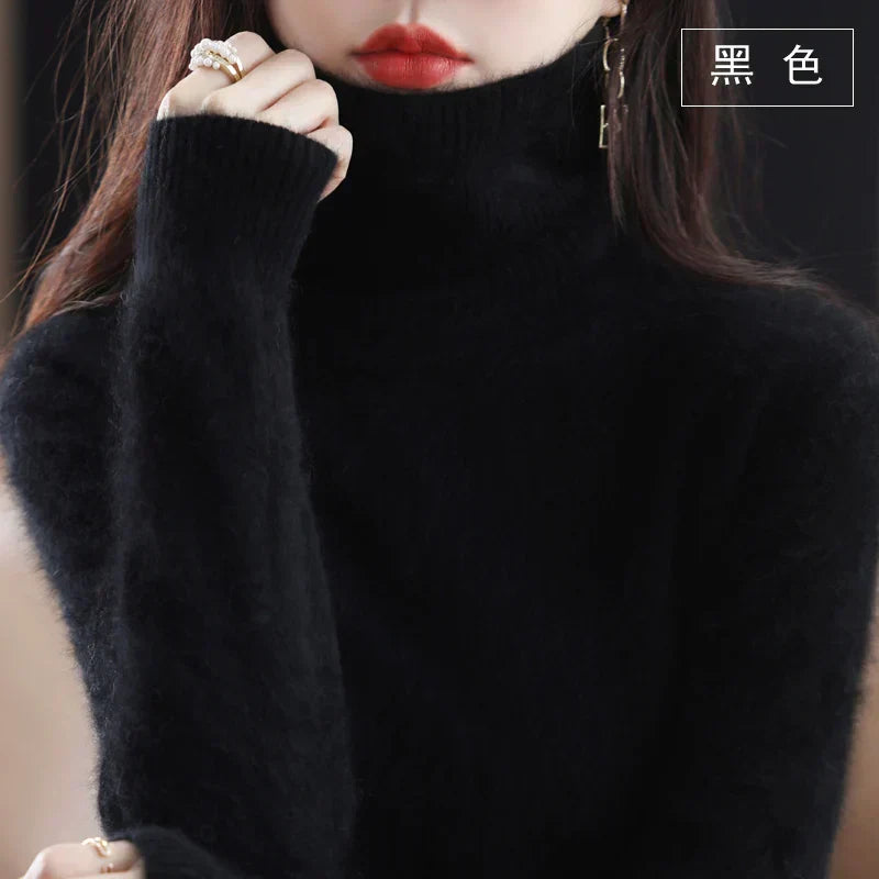 Women's Cashmere Turtleneck Jumper | 100% Cashmere, Fitted Silhouette, Long Sleeves | 16 Colours, XXS to XL
