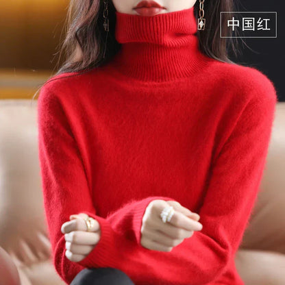 Women's Cashmere Turtleneck Jumper | 100% Cashmere, Fitted Silhouette, Long Sleeves | 16 Colours, XXS to XL