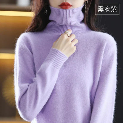 Women's Cashmere Turtleneck Jumper | 100% Cashmere, Fitted Silhouette, Long Sleeves | 16 Colours, XXS to XL
