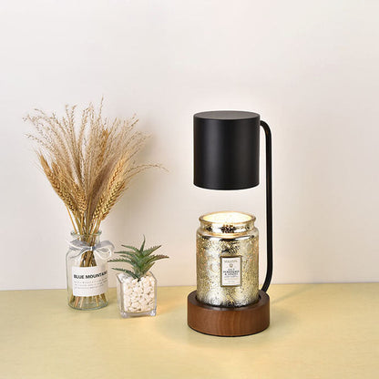 Candle Warmer Lamp | Wooden Base, Japanese Minimalist Design