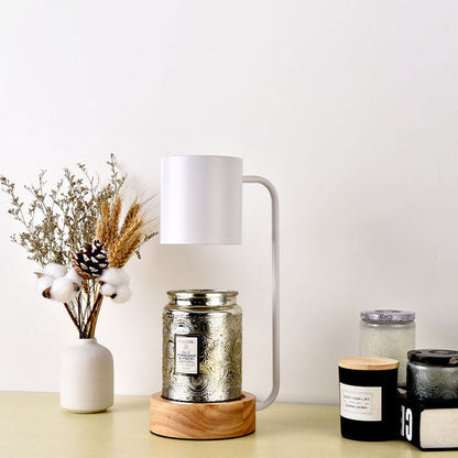 Candle Warmer Lamp | Wooden Base, Japanese Minimalist Design