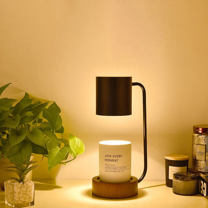 Candle Warmer Lamp | Wooden Base, Japanese Minimalist Design