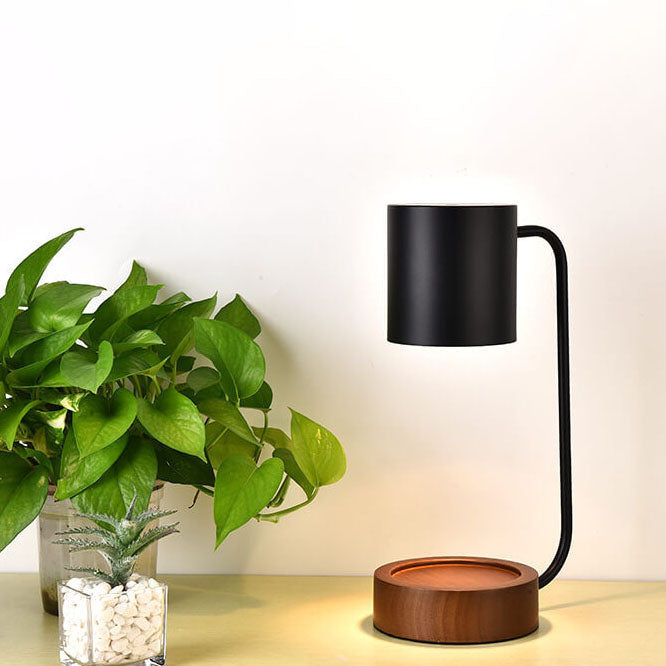 Candle Warmer Lamp | Wooden Base, Japanese Minimalist Design