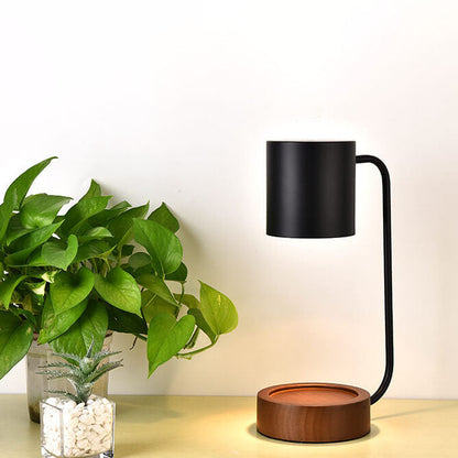 Candle Warmer Lamp | Wooden Base, Japanese Minimalist Design