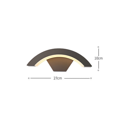 Outdoor Wall Light | IP65 Waterproof Aluminum Fixture with Curved Design