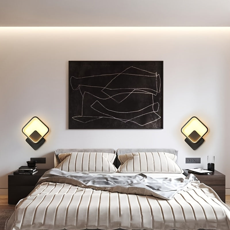 LED Wall Lamp | Modern Square Design with Metal Frame