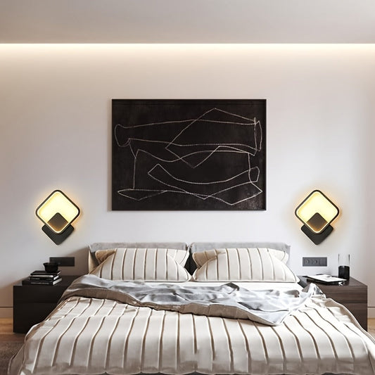 LED Wall Lamp | Modern Square Design with Metal Frame