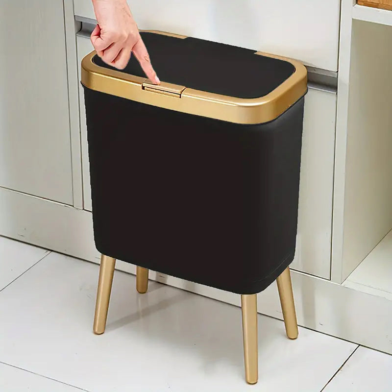 Odour-Sealing Trash Can 15L | Modern Slim Design with Elevated Legs