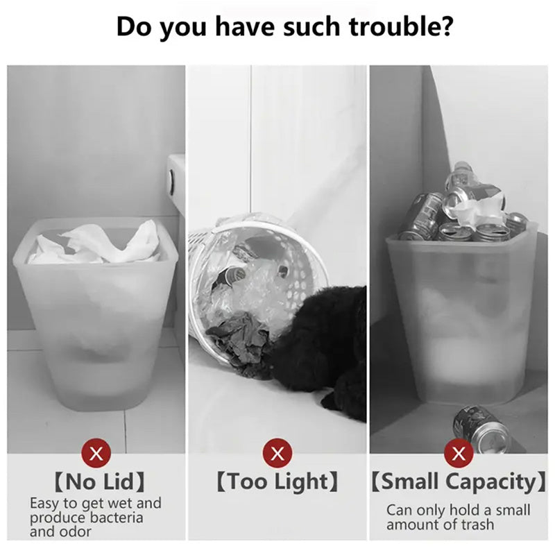 Odour-Sealing Trash Can 15L | Modern Slim Design with Elevated Legs