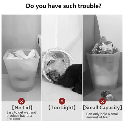 Odour-Sealing Trash Can 15L | Modern Slim Design with Elevated Legs