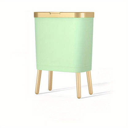 Odour-Sealing Trash Can 15L | Modern Slim Design with Elevated Legs
