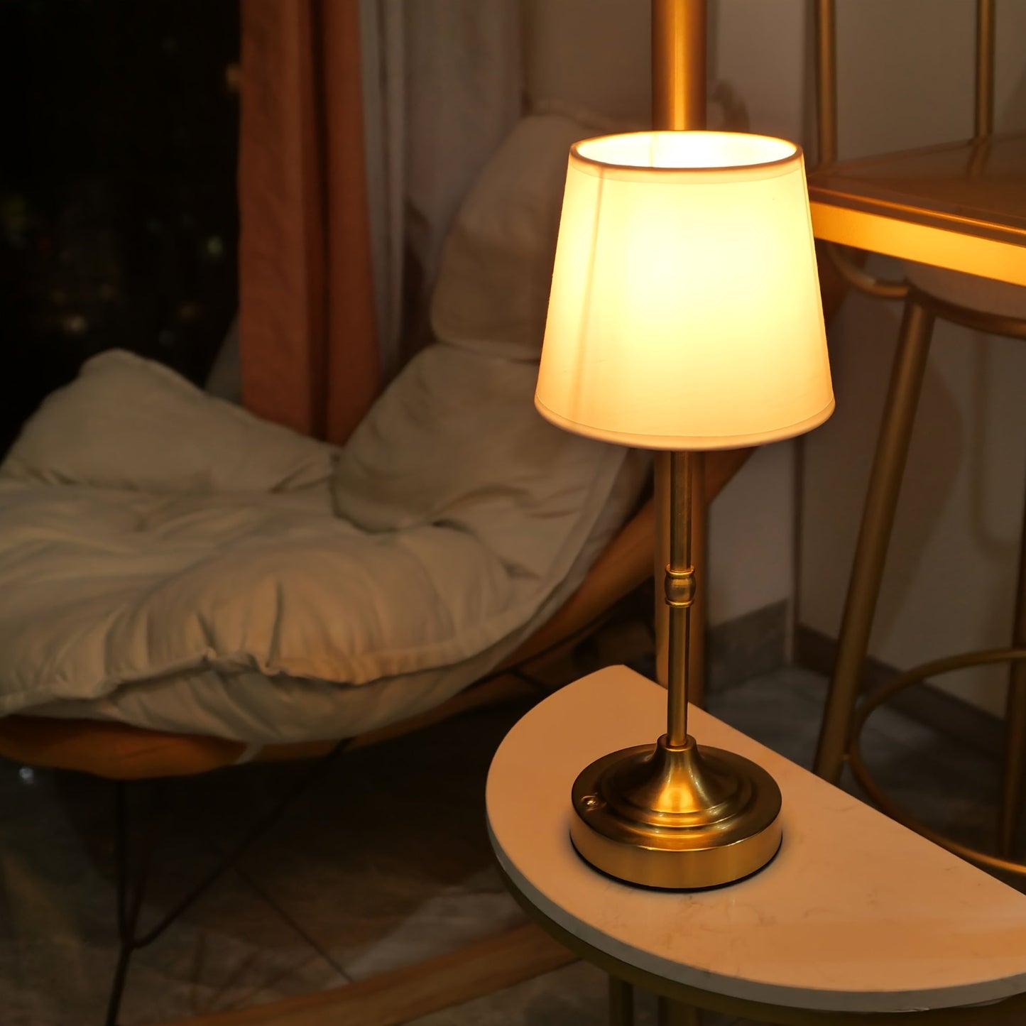 LED Table Lamp | Touch Control, Brushed Metal Finish