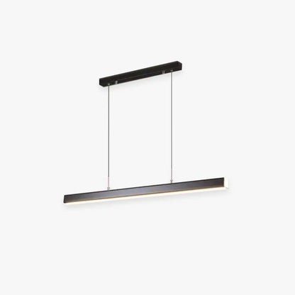 Linear LED Pendant Light | Black or Brown Metal and Acrylic Bar, 31.5 to 59 in | Adjustable Hanging, Dining Room
