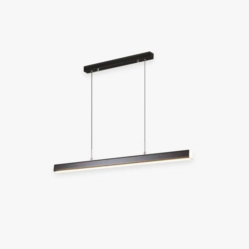 Linear LED Pendant Light | Black or Brown Metal and Acrylic Bar, 31.5 to 59 in | Adjustable Hanging, Dining Room