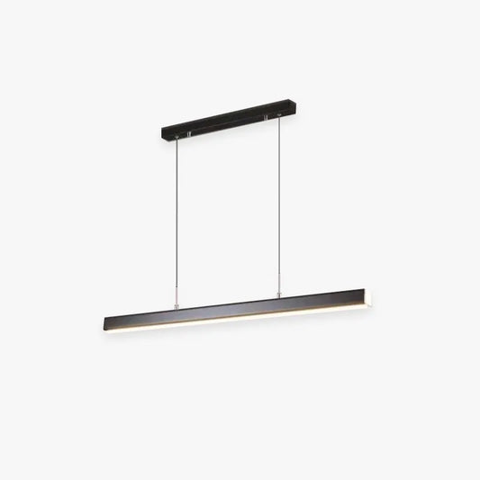Linear LED Pendant Light | Black or Brown Metal and Acrylic Bar, 31.5 to 59 in | Adjustable Hanging, Dining Room