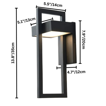 Outdoor Wall Light | Modern Aluminium LED Fixture with Geometric Design
