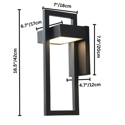 Outdoor Wall Light | Modern Aluminium LED Fixture with Geometric Design