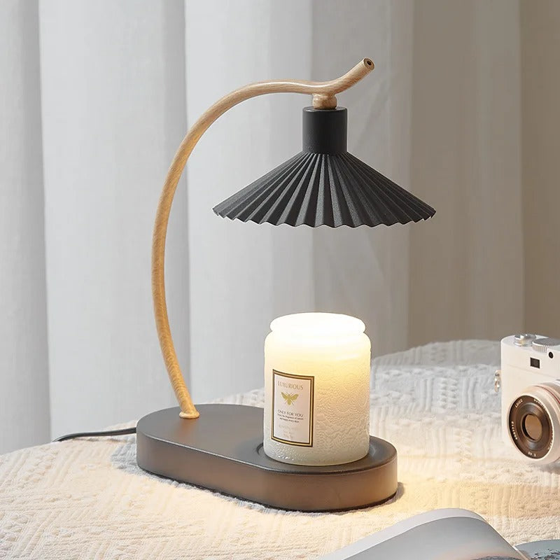 Candle Warmer Lamp | Nordic Design with Metal & Wood