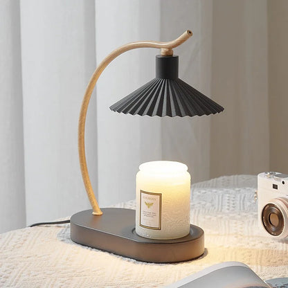 Candle Warmer Lamp | Nordic Design with Metal & Wood