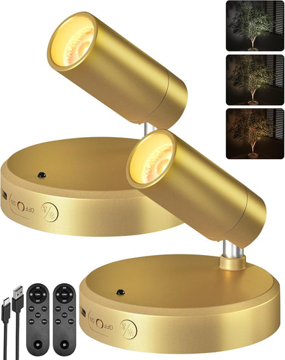 Wireless Accent Spotlight | Rechargeable RGB LED Art Light, 5500mAh | Remote & Touch, Magnetic Mount, 1, 2 or 4