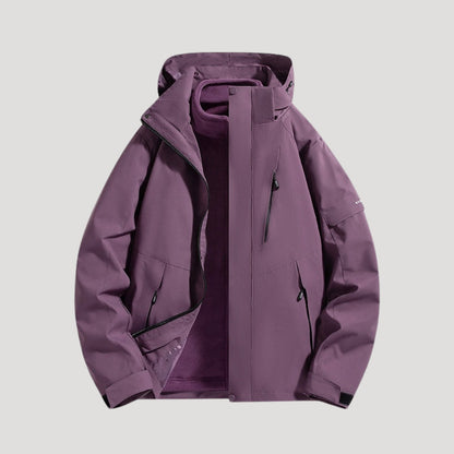 Women's Hooded Jacket | Water-Resistant Finish, Adjustable Hood, Zip Pockets, Relaxed Cut | 10 Colours, S to 5XL