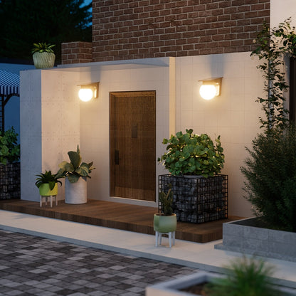 Solar Globe LED Wall Light | IP65 Waterproof, Smart Dusk-to-Dawn Sensor