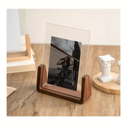 Photo Frame | U-Shaped Acrylic & Solid Wood