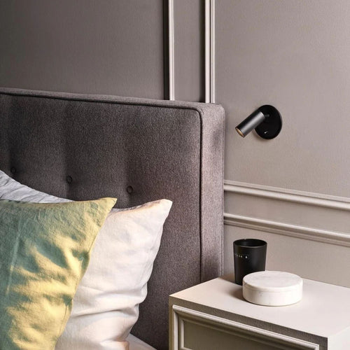 Wall Reading Light | Adjustable Cylinder Head, 3W LED, Toggle Switch | Bedside Wall Lamp in 4 Metal Finishes