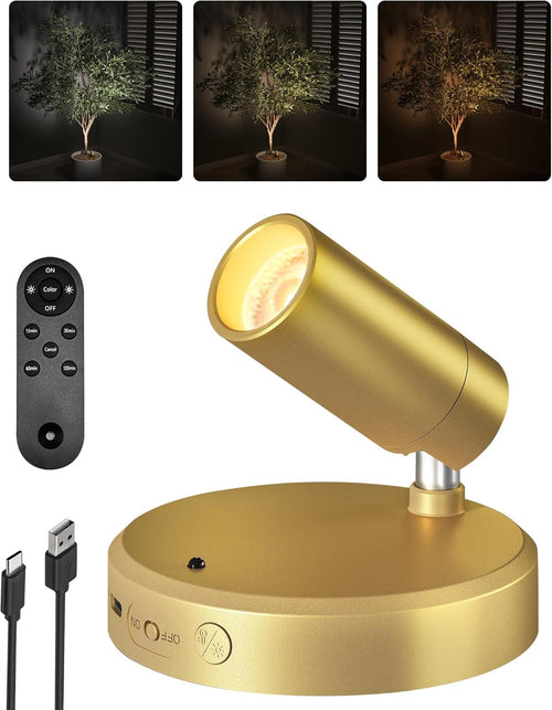 Wireless Accent Spotlight | Rechargeable RGB LED Art Light, 5500mAh | Remote & Touch, Magnetic Mount, 1, 2 or 4