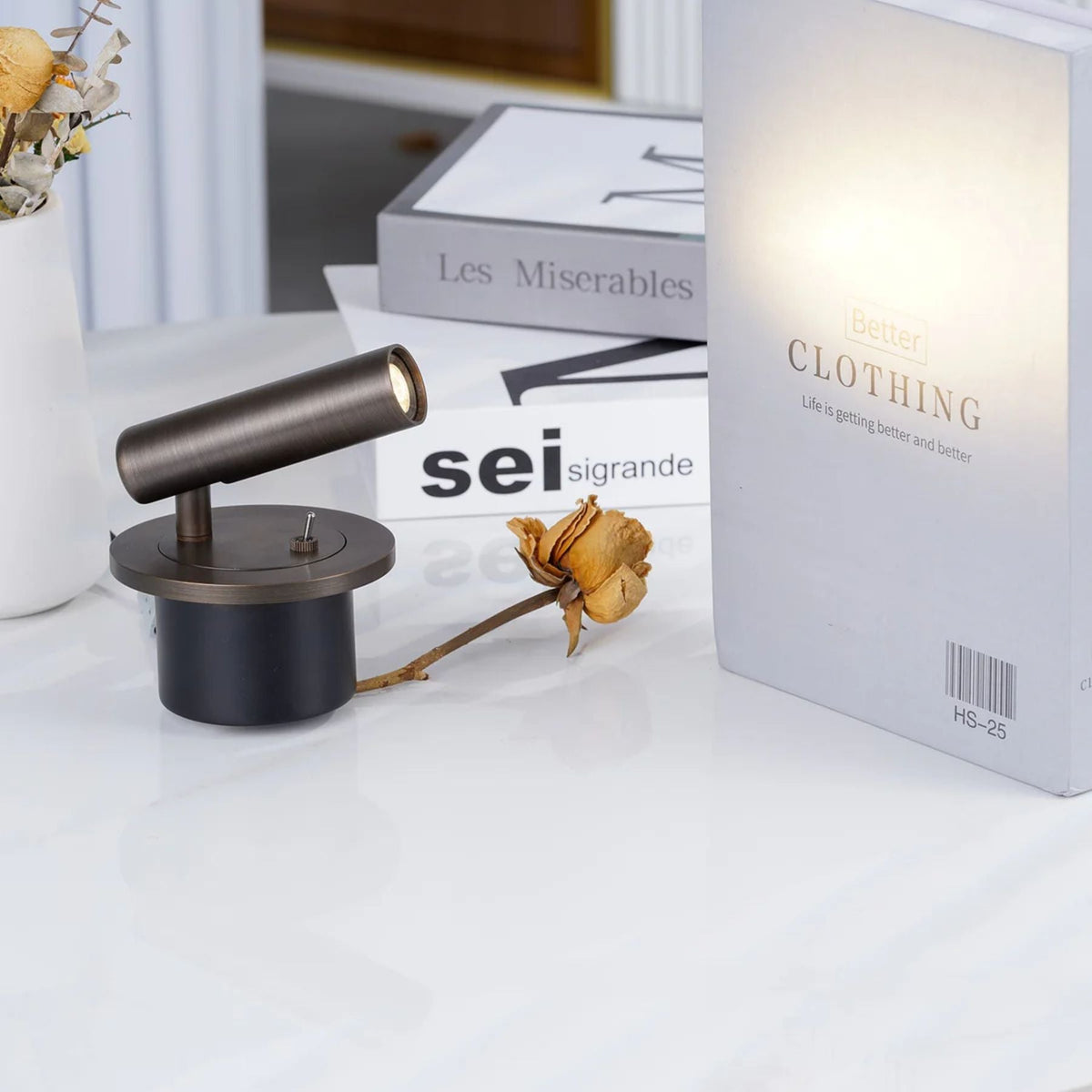 Wall Reading Light | Adjustable Cylinder Head, 3W LED, Toggle Switch | Bedside Wall Lamp in 4 Metal Finishes