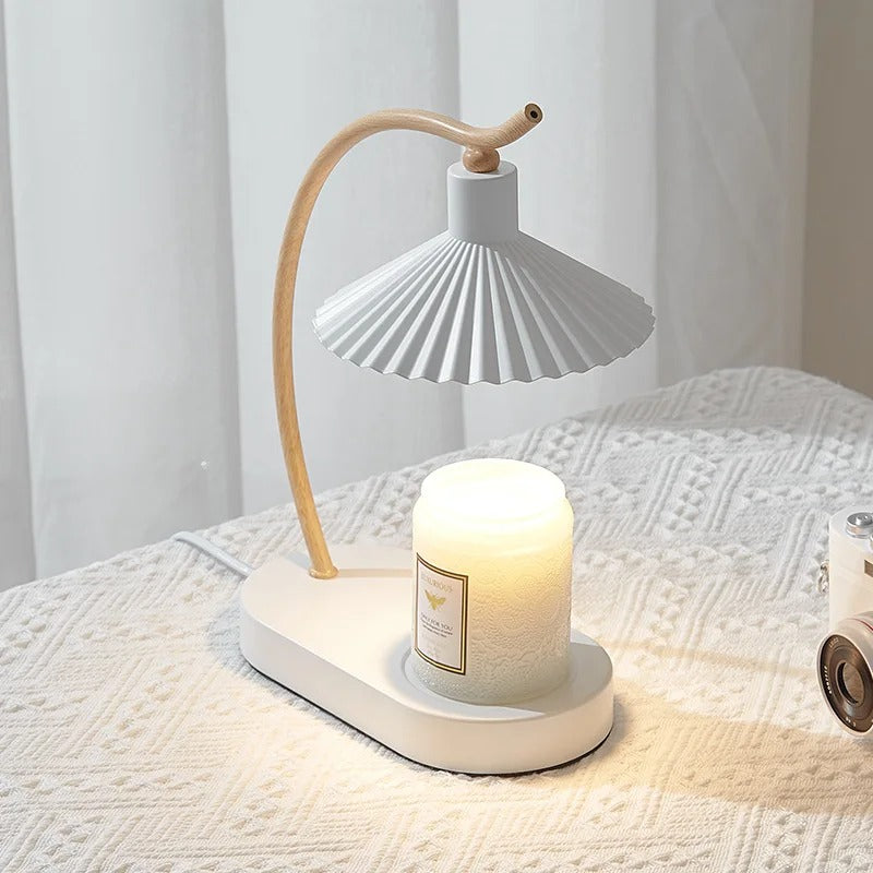 Candle Warmer Lamp | Nordic Design with Metal & Wood